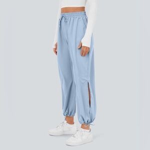 NWT HALARA Breezeful High Waisted Drawstring Quick Dry Joggers Small Lt Blue